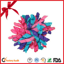 Strip Fabric Mix Color Curling Bow con artesanía hecha a mano